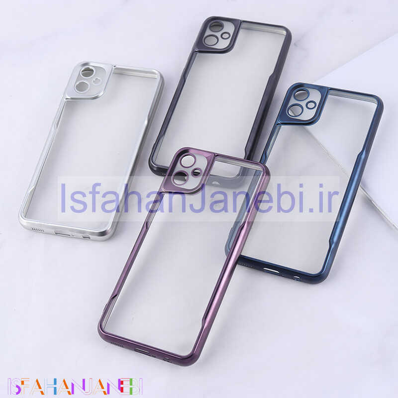 اصفهان جانبی-قاب ژله ای شفاف سامسونگ Galaxy A05 طرح تیتانیوم محافظ لنزدار