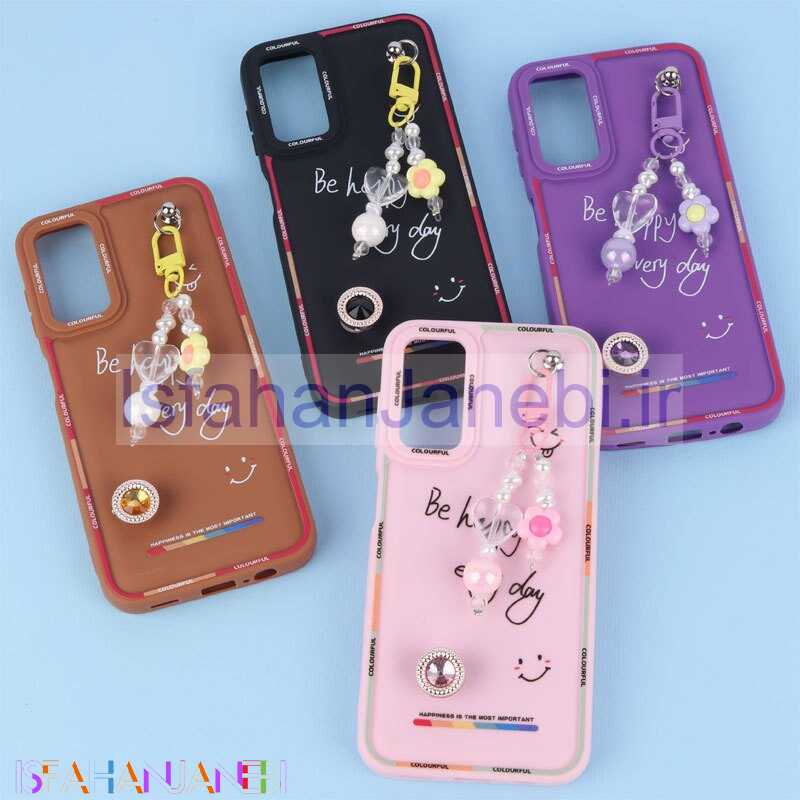 اصفهان جانبی-قاب ژله ای Colourful سامسونگ Galaxy A14 4G / A14 5G آویزدار