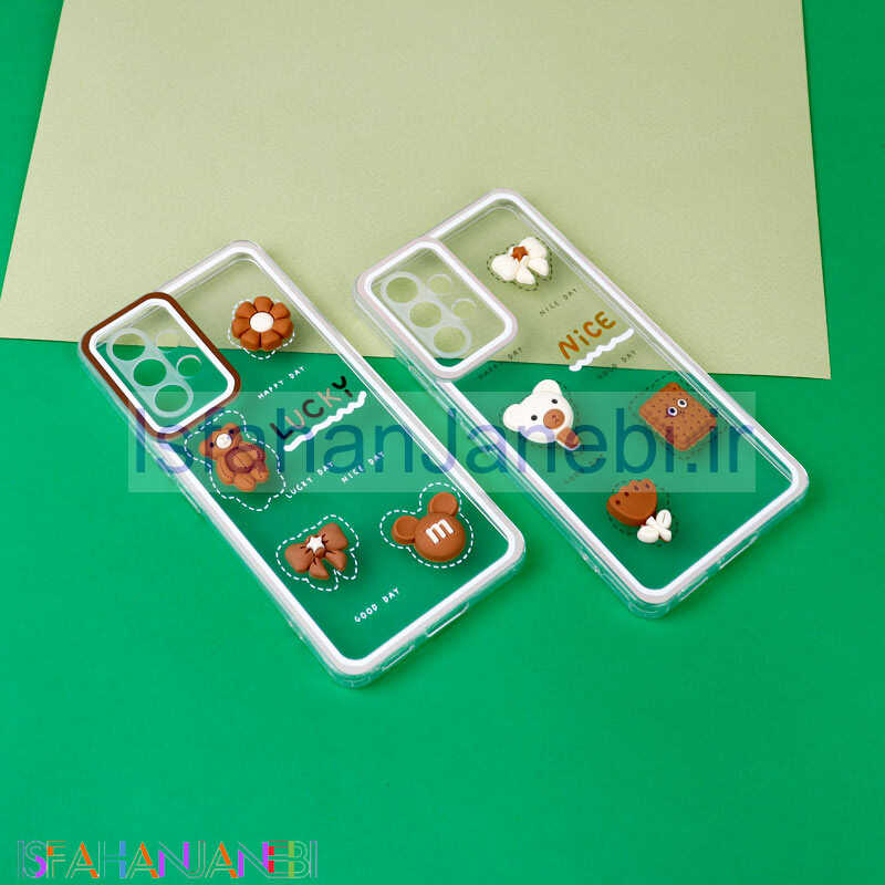 اصفهان جانبی-قاب عروسکی خرس بیسکویتی محافظ لنزدار Samsung Galaxy A53 5G
