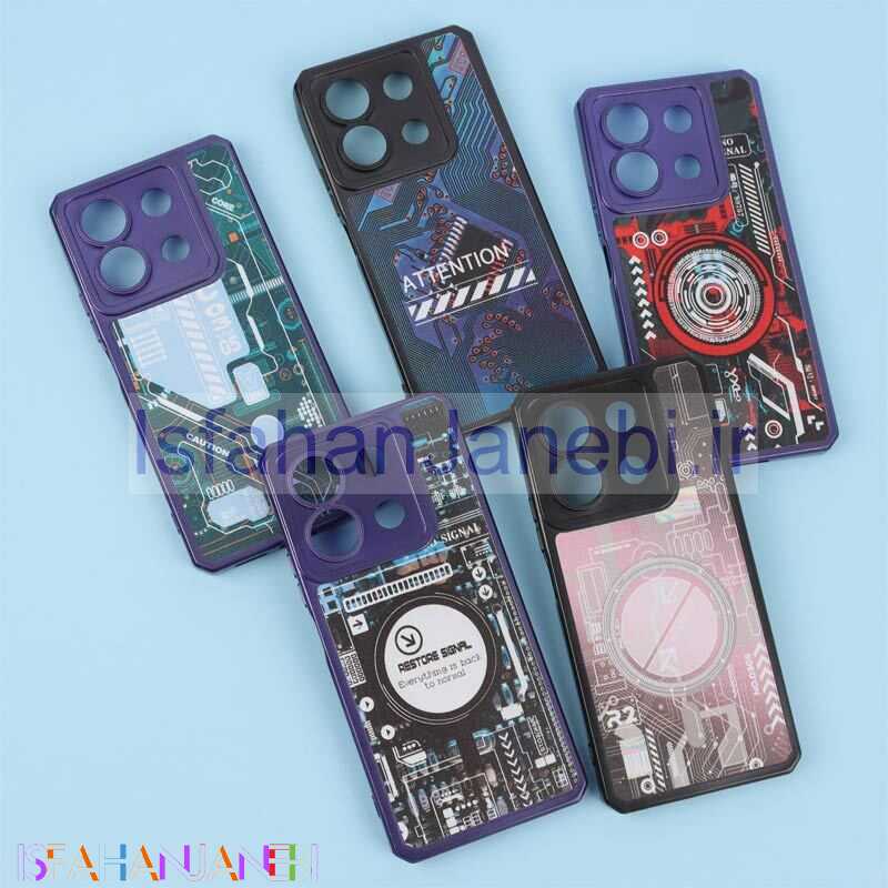 اصفهان جانبی-قاب ژله ای طرح دار مگ سیف محافظ لنزدار Xiaomi Poco X6