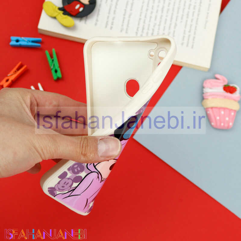 اصفهان جانبی-قاب سیلیکونی سفید محافظ لنزدار طرح میکی موس 2 سامسونگ A11