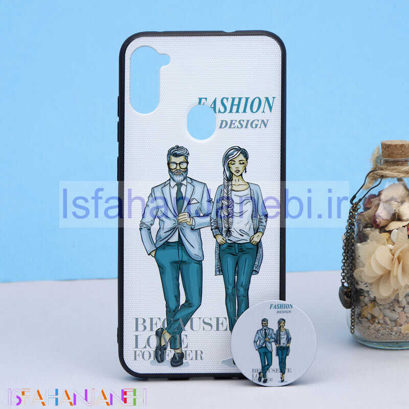 اصفهان جانبی-قاب طرحدار + پاپ سوکت Samsung A11 کد6 سری B