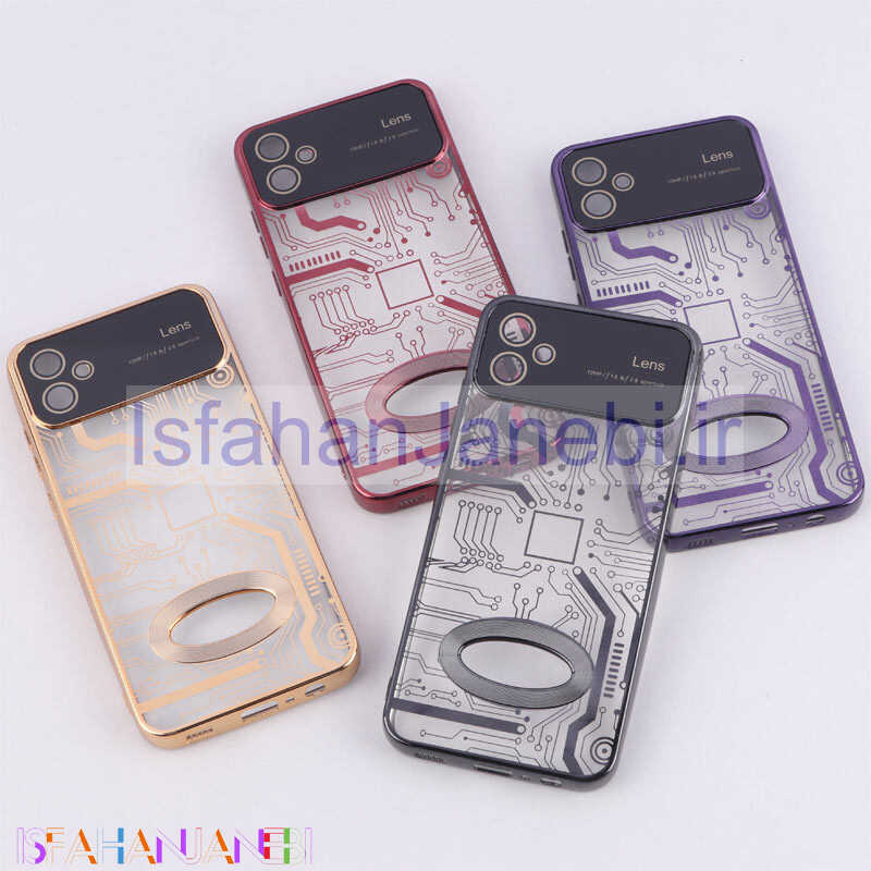 اصفهان جانبی-قاب My Case شفاف طرح دار Lens Aperture محافظ لنزدار Samsung Galaxy A04e