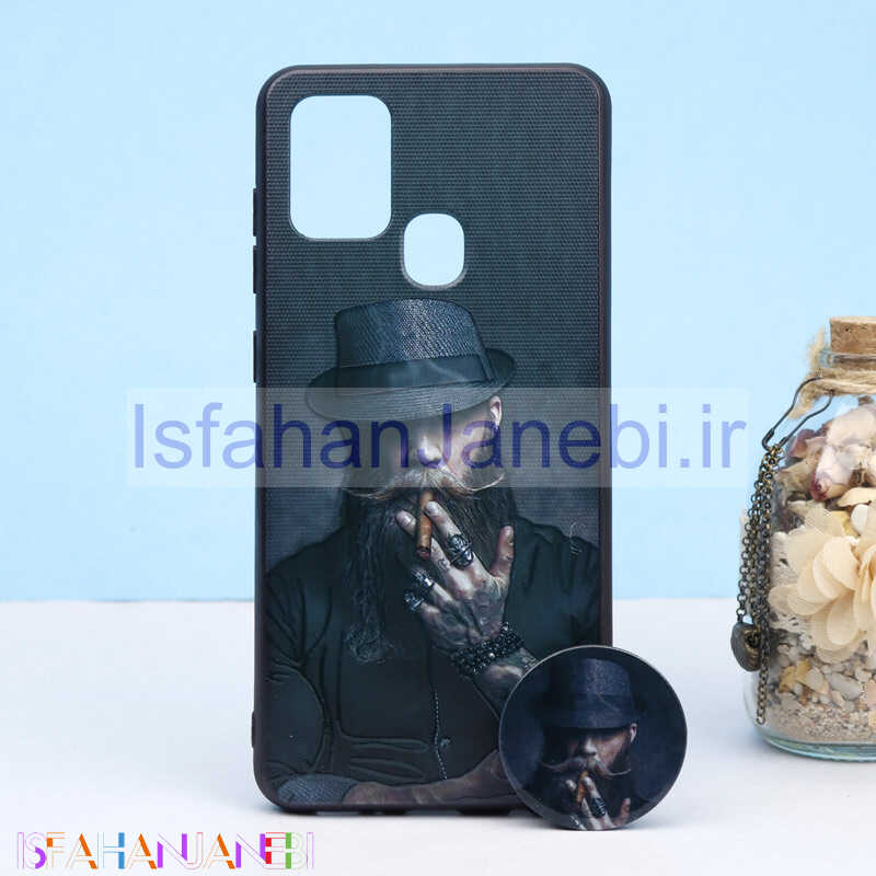 اصفهان جانبی-قاب طرحدار + پاپ سوکت Samsung A21s کد9 سری B