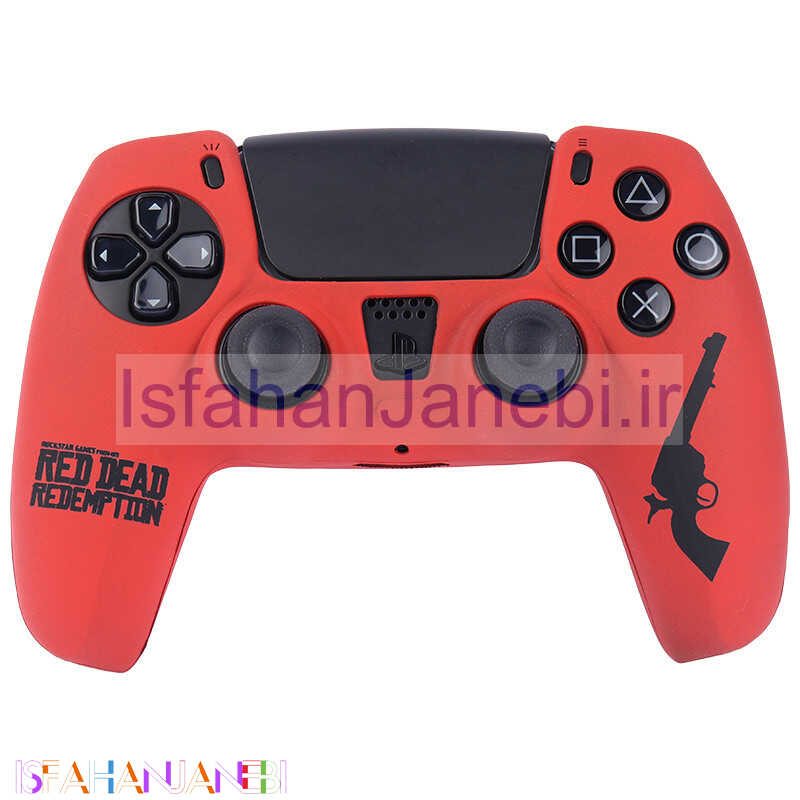 اصفهان جانبی-روکش دسته بازی PS5 طرح Red Dead Redemption قرمز مشکی کد 2
