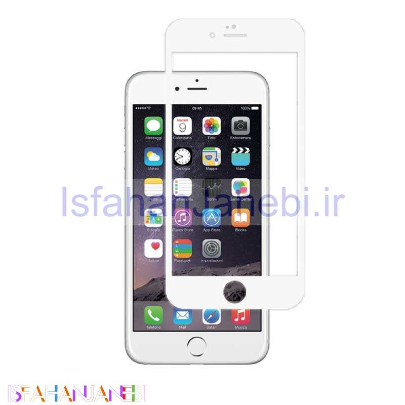 اصفهان جانبی-گلس تمام چسب آیفون iPhone 6 Plus سفید