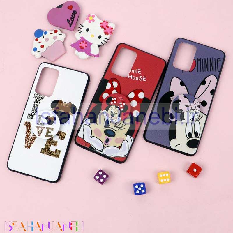 اصفهان جانبی-قاب فانتزی برجسته + پاپ سوکت طرح میکی موس سامسونگ A52 سری D