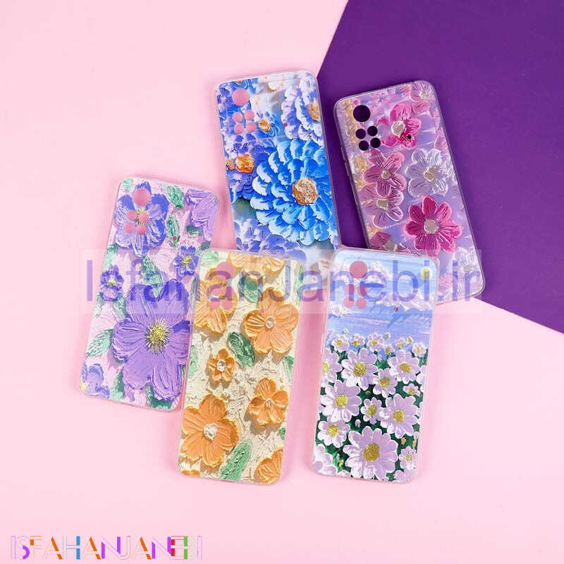 اصفهان جانبی-قاب ژله ای طرحدار گل برجسته محافظ لنزدار Xiaomi Poco M4 Pro