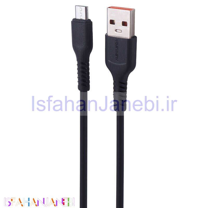 اصفهان جانبی-کابل میکرو یو اس بی فست شارژ Vdenmenv D42V 2.4A 1m شرینک