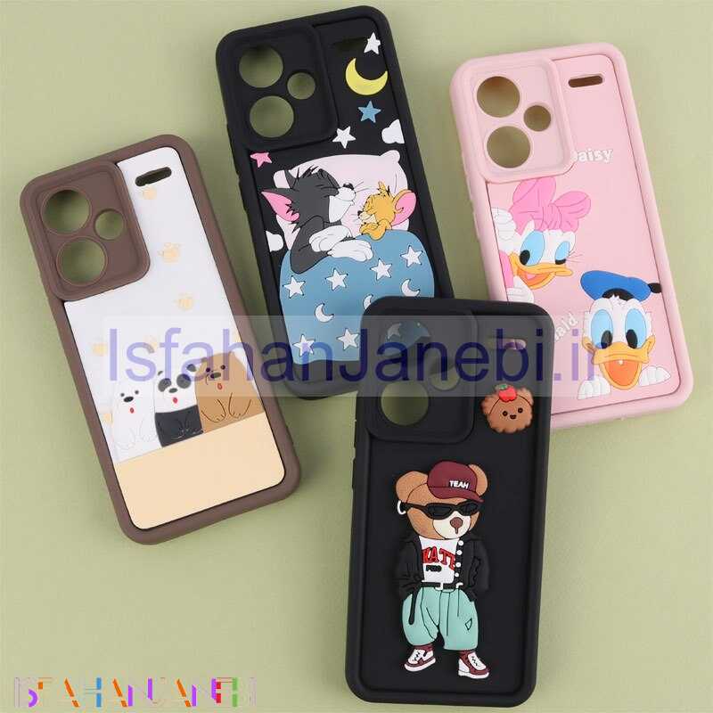 اصفهان جانبی-قاب سولید شیائومی Redmi Note 13 Pro Plus کارتونی برجسته محافظ لنزدار