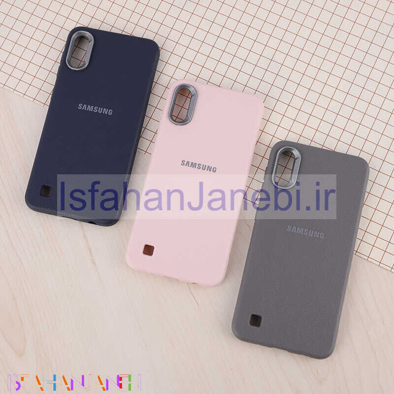 اصفهان جانبی-قاب چرمی ژله ای Leather سامسونگ Galaxy A10 لوگودار