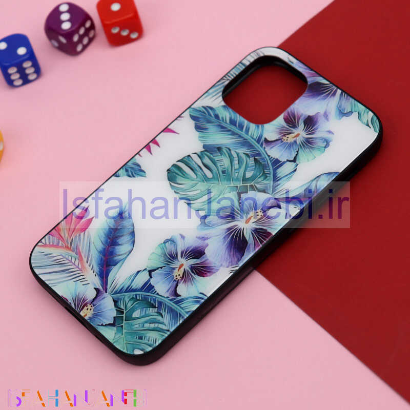 اصفهان جانبی-قاب پشت گلسی طرح گل iPhone 12 Mini