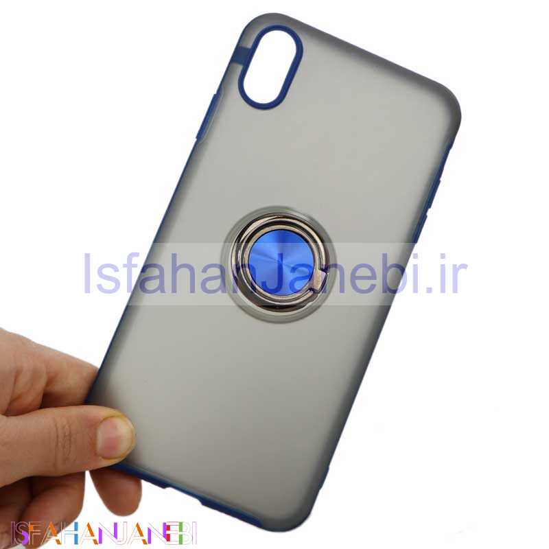 اصفهان جانبی-قاب مات رینگ دار iPhone XS Max سرمه ای