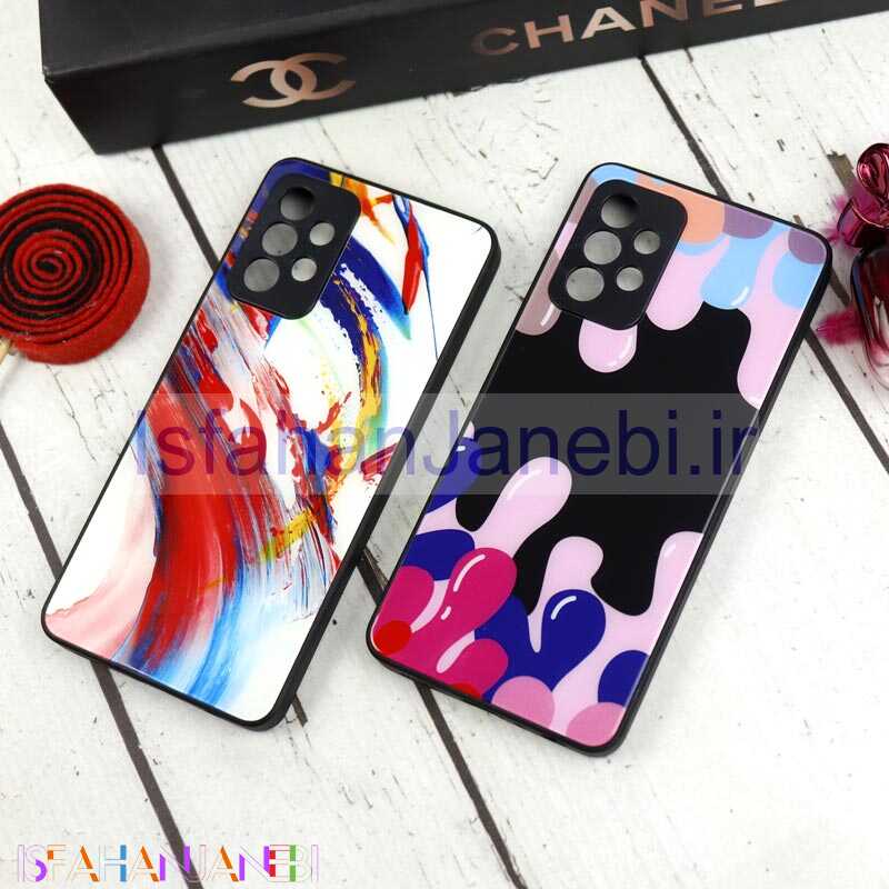 اصفهان جانبی-قاب طرحدار پشت گلسی محافظ لنزدار Samsung Galaxy A72