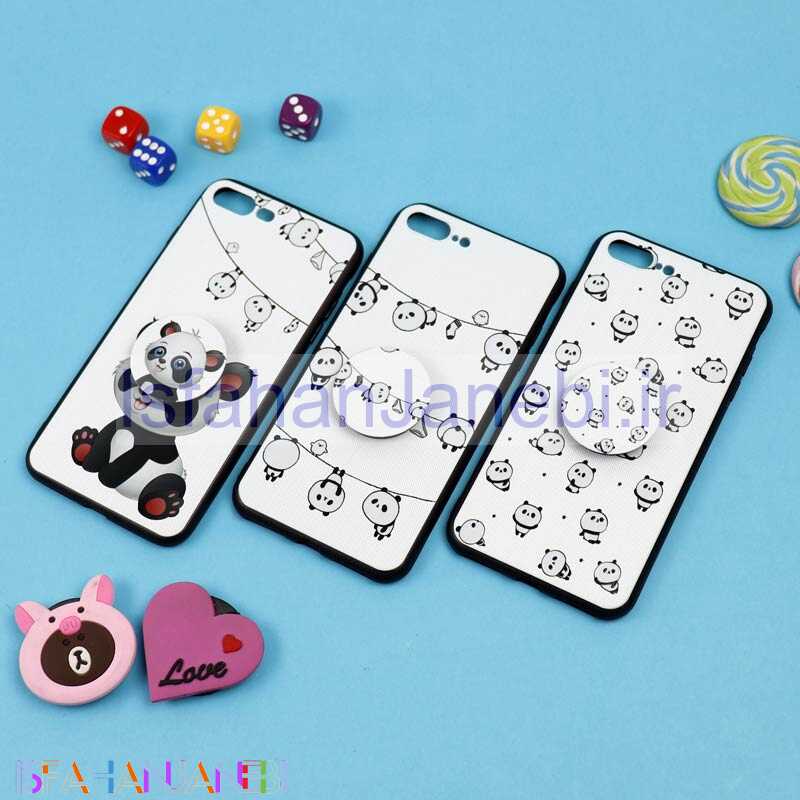 اصفهان جانبی-قاب فانتزی برجسته + پاپ سوکت طرح پاندا iPhone 7 Plus / 8 Plus سری D