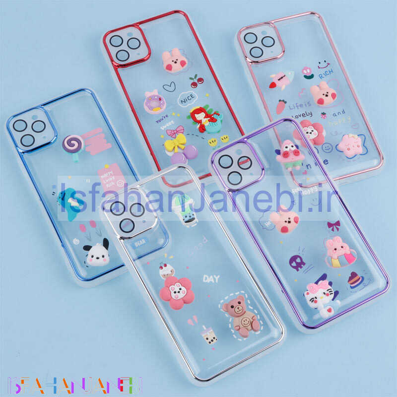 اصفهان جانبی-قاب شفاف عروسک برجسته محافظ لنزدار iPhone 11 Pro Max