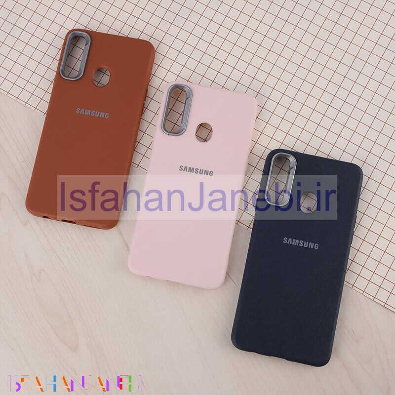 اصفهان جانبی-قاب چرمی ژله ای Leather سامسونگ Galaxy A20s لوگودار