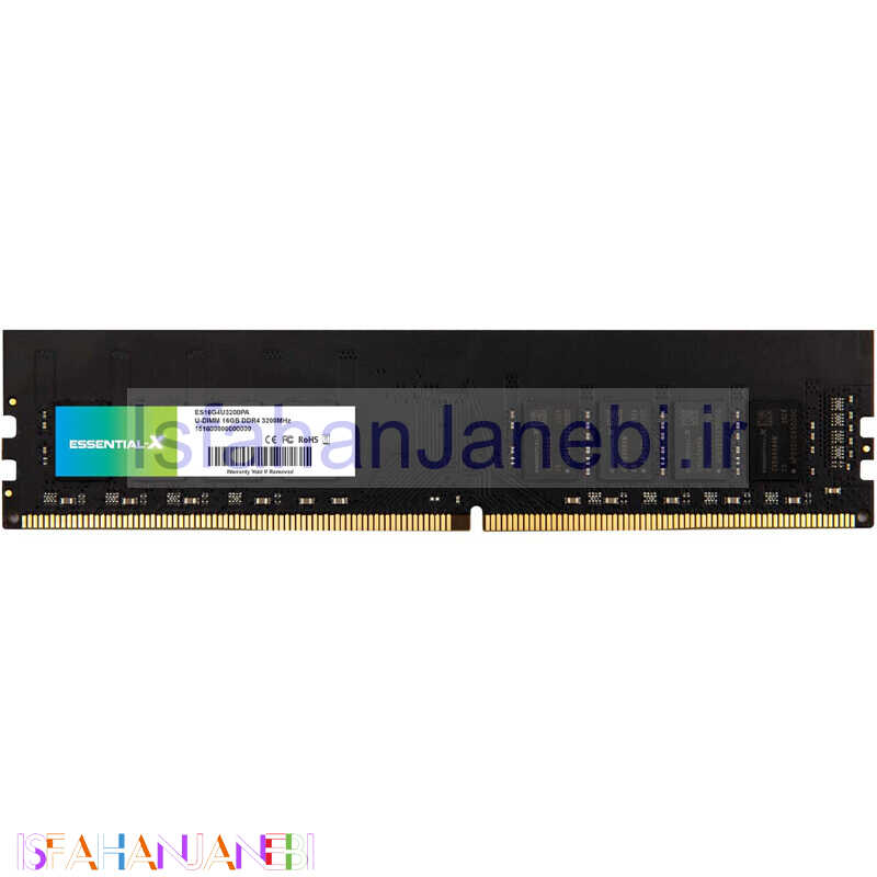 اصفهان جانبی-رم کامپیوتر اگزاسند Essential X DDR4 8GB Single 3200Mhz CL22