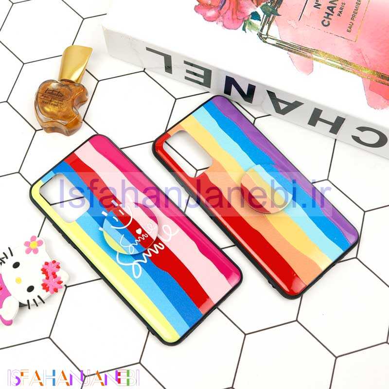 اصفهان جانبی-قاب فانتزی برجسته + پاپ سوکت طرح رنگین کمان شیائومی Poco M3 سری D