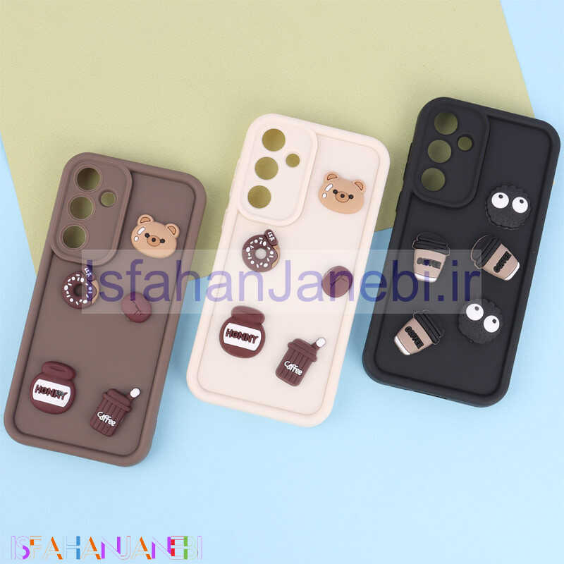 اصفهان جانبی-قاب سولید کیس عروسکی پاستیلی محافظ لنزدار Samsung Galaxy A55