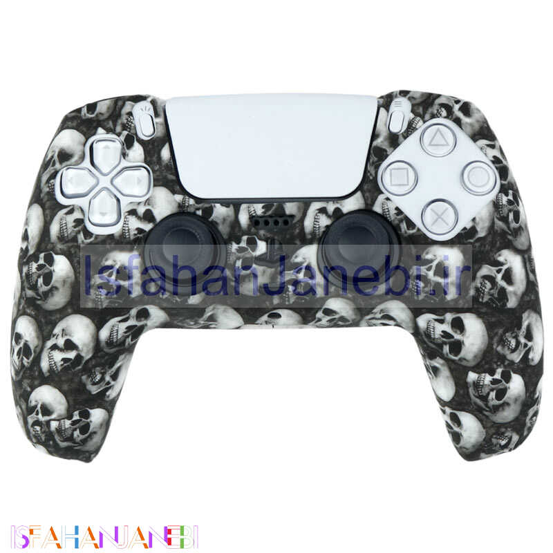 اصفهان جانبی-روکش دسته بازی PS5 طرح اسکلت زمینه مشکی