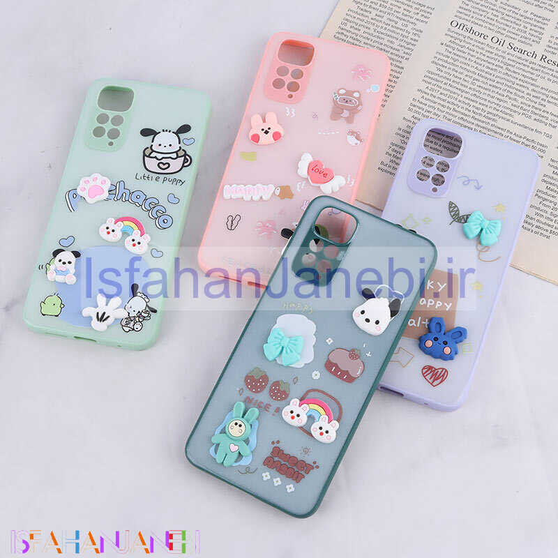 اصفهان جانبی-قاب شاینی شیائومی Redmi Note 11 / 11S 4G عروسک برجسته محافظ لنزدار