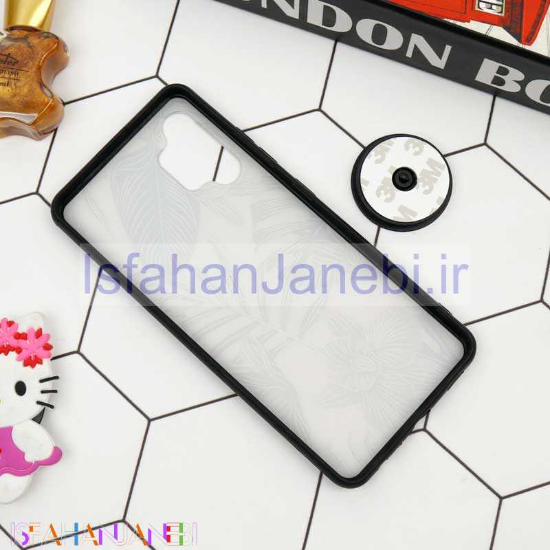 اصفهان جانبی-قاب فانتزی برجسته + پاپ سوکت طرح گل سامسونگ A32 4G سری D