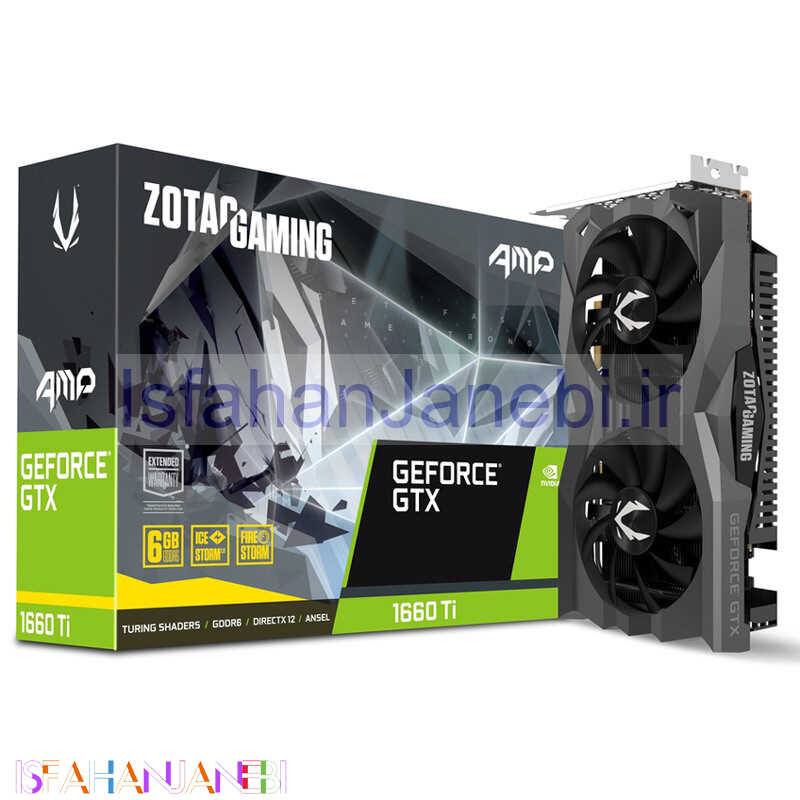 اصفهان جانبی-کارت گرافیک Zotac AMP GTX1660TI 6GB GDDR6 192bit