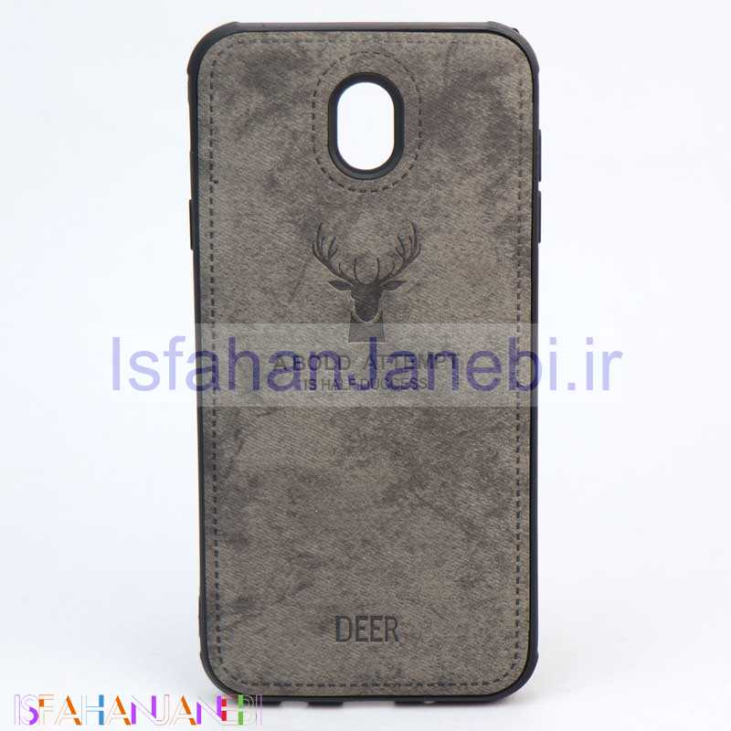 اصفهان جانبی-قاب چرمی طرح گوزن Samsung J7 Pro خاکستری