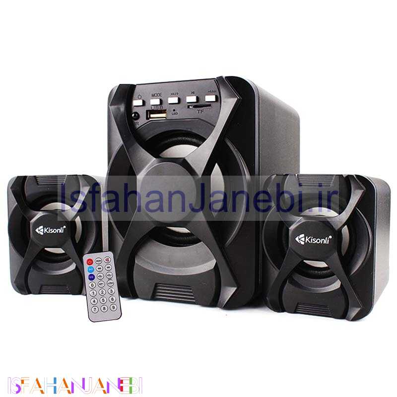 اصفهان جانبی-اسپیکر سه تکه بلوتوثی رم و فلش خور Kisonli U-2500BT