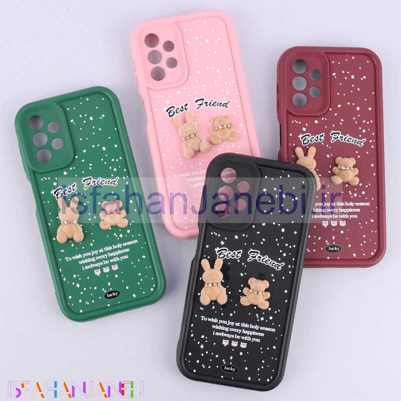 اصفهان جانبی-قاب سولید کیس عروسکی پشمالو محافظ لنزدار Samsung Galaxy A13 4G