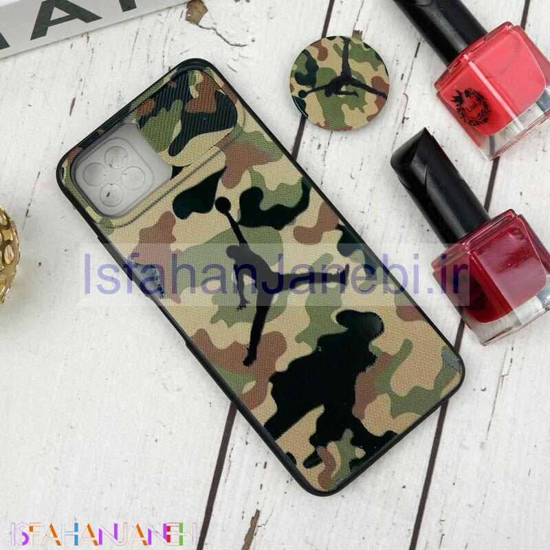 اصفهان جانبی-قاب طرحدار محافظ لنزدار کشویی + پاپ سوکت طرح ارتشی سامسونگ A22 5G سری B