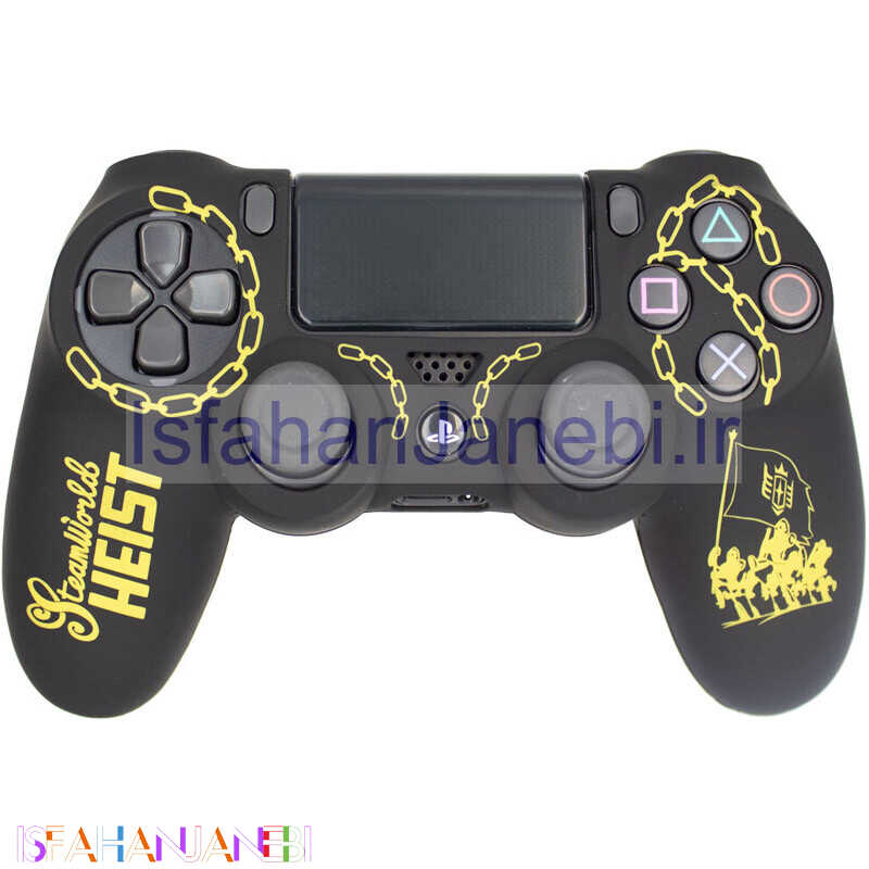 اصفهان جانبی-روکش دسته بازی PS4 طرح استیم ورلد هیست مشکی زرد