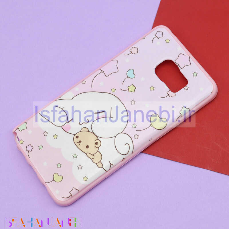 اصفهان جانبی-قاب فانتزی برجسته صورتی طرح کارتونی سامسونگ Note 5