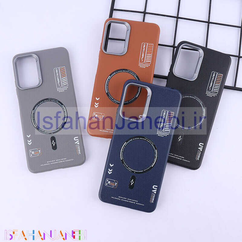 اصفهان جانبی-قاب چرمی ژله ای Leather شیائومی Redmi Note 12 Pro 4G طرح مگ سیف