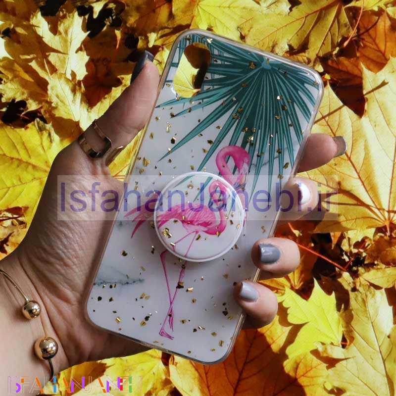 اصفهان جانبی-قاب رنگین کمانی پاپ سوکت دار خرچنگی کد3 آیفون iPhone X/XS