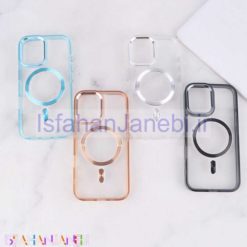 اصفهان جانبی-قاب ژله ای مگ سیف آیفون iPhone 16 دور محافظ لنز متال