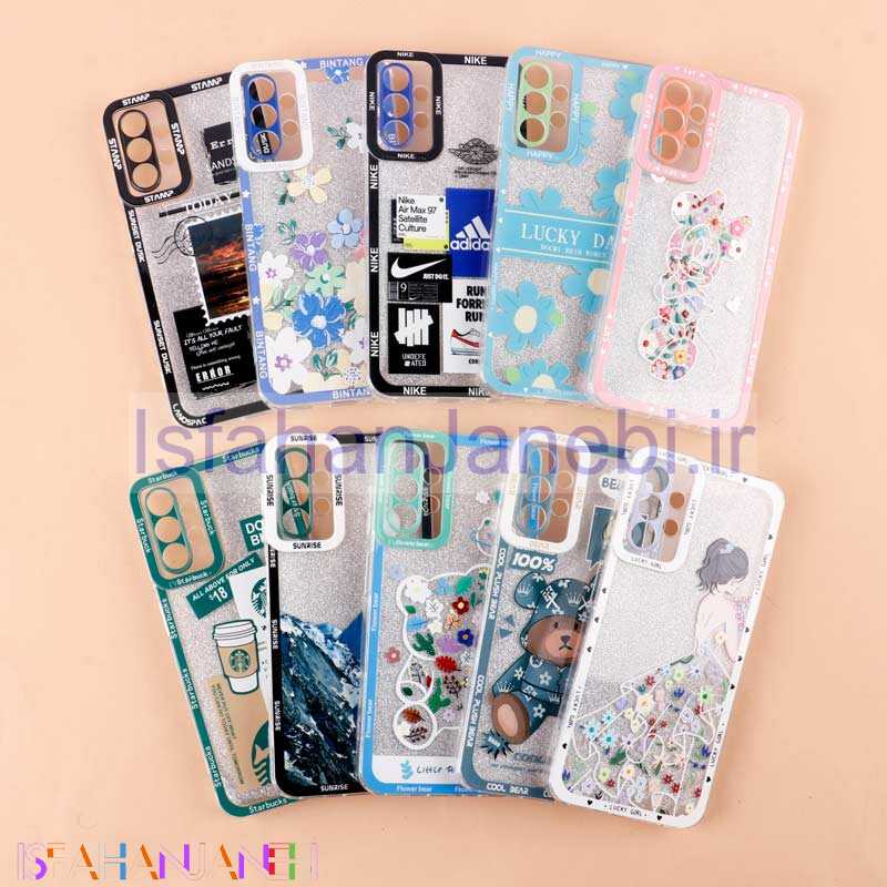 اصفهان جانبی-قاب فانتزی دور رنگی اکلیلی محافظ لنزدار Samsung Galaxy A13 4G