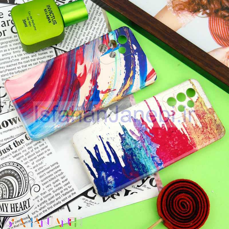 اصفهان جانبی-قاب سیلیکونی محافظ لنزدار طرح آبرنگی Samsung Galaxy A52 / A52s