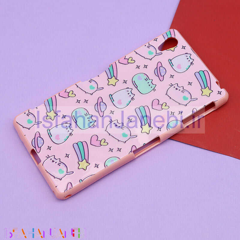 اصفهان جانبی-قاب فانتزی برجسته صورتی طرح کارتونی Sony Xperia Z2