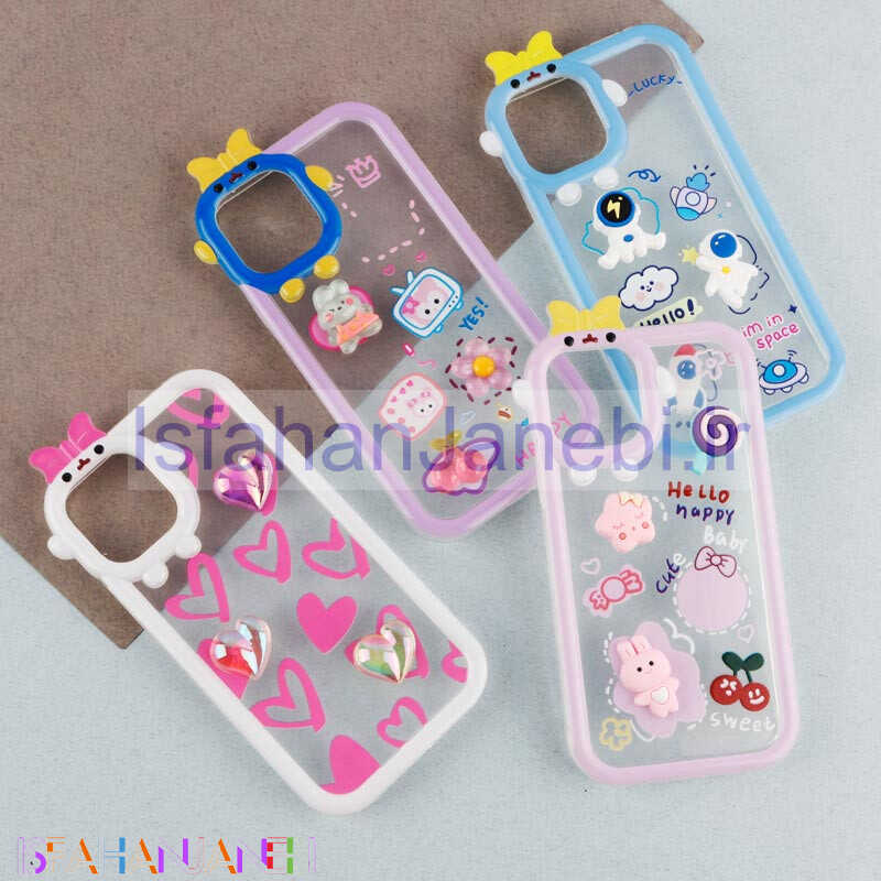 اصفهان جانبی-قاب شفاف فانتزی عروسک برجسته iPhone 11 Pro