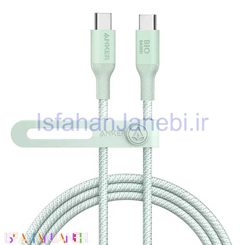 اصفهان جانبی-کابل تبدیل فست شارژ Anker 544 A80F6 Type-C To Type-C PD 140W 1.8m
