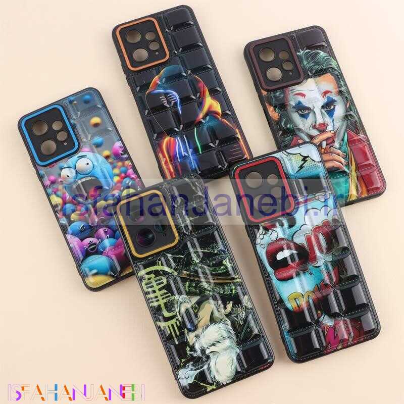 اصفهان جانبی-قاب پافر مربعی محافظ لنزدار شیائومی Redmi Note 12 4G