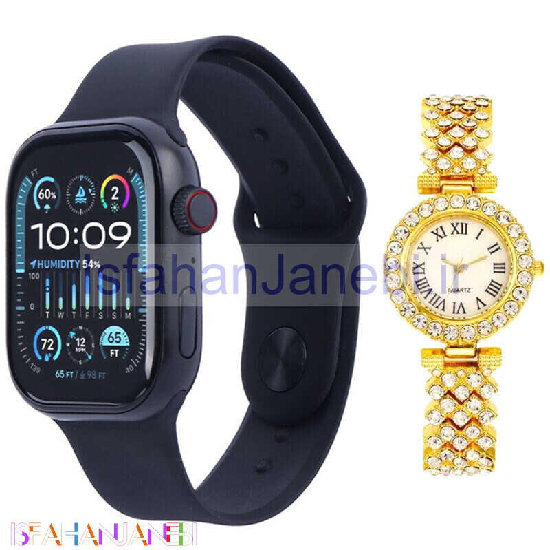اصفهان جانبی-ساعت هوشمند H58 Plus 46mm + یک عدد ساعت عقربه ای زنانه