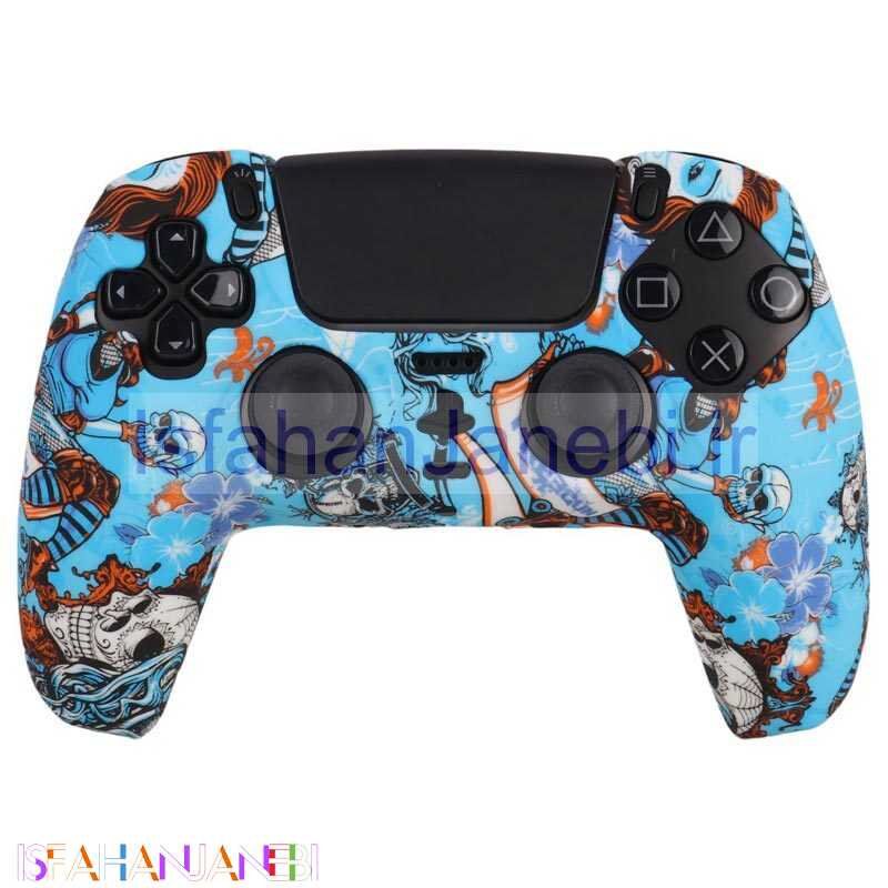 اصفهان جانبی-روکش دسته بازی PS5 طرح اسکلت زمینه آبی