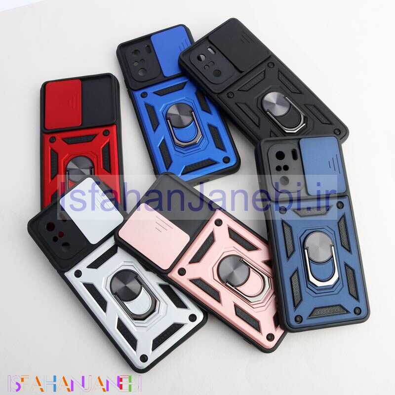 اصفهان جانبی-قاب ضد ضربه محافظ لنزدار کشویی هولدر دار بتمن Xiaomi Poco F3