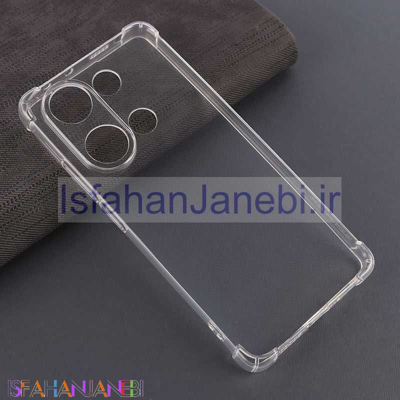 اصفهان جانبی-قاب ژله ای ضربه گیر بی رنگ شیائومی Redmi Note 13 Pro 4G محافظ لنزدار