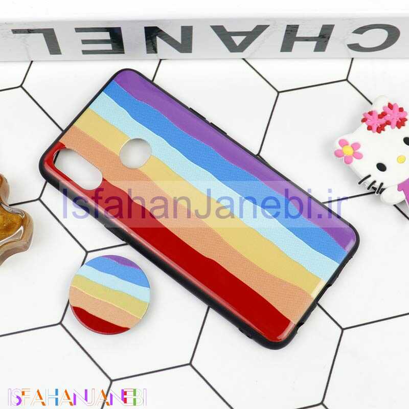 اصفهان جانبی-قاب فانتزی برجسته + پاپ سوکت طرح رنگین کمان سامسونگ A10s سری D