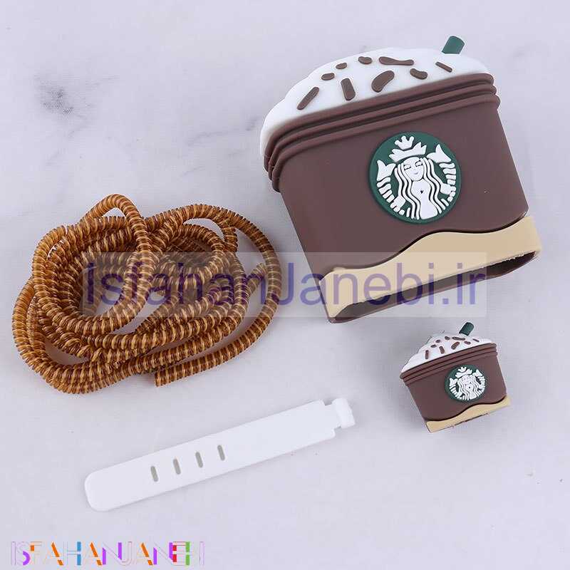 اصفهان جانبی-ست محافظ کابل و کلگی شارژر شیائومی طرح Starbucks