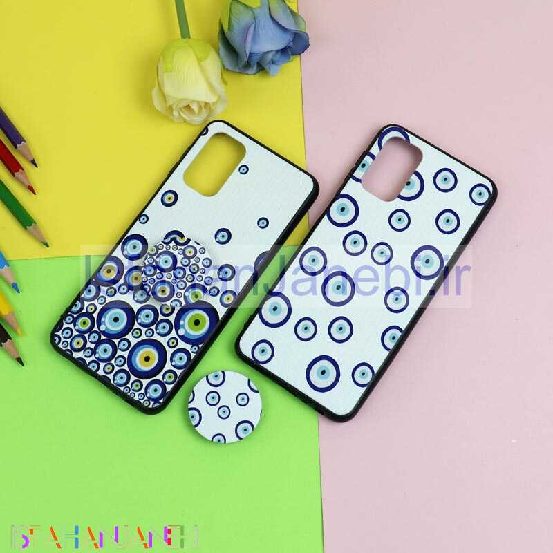 اصفهان جانبی-قاب فانتزی برجسته + پاپ سوکت طرح چشم و نظر سامسونگ A32 سری D